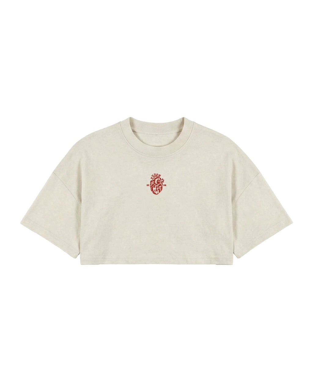 Crop top oversize feelings beige