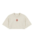 Crop top oversize feelings beige