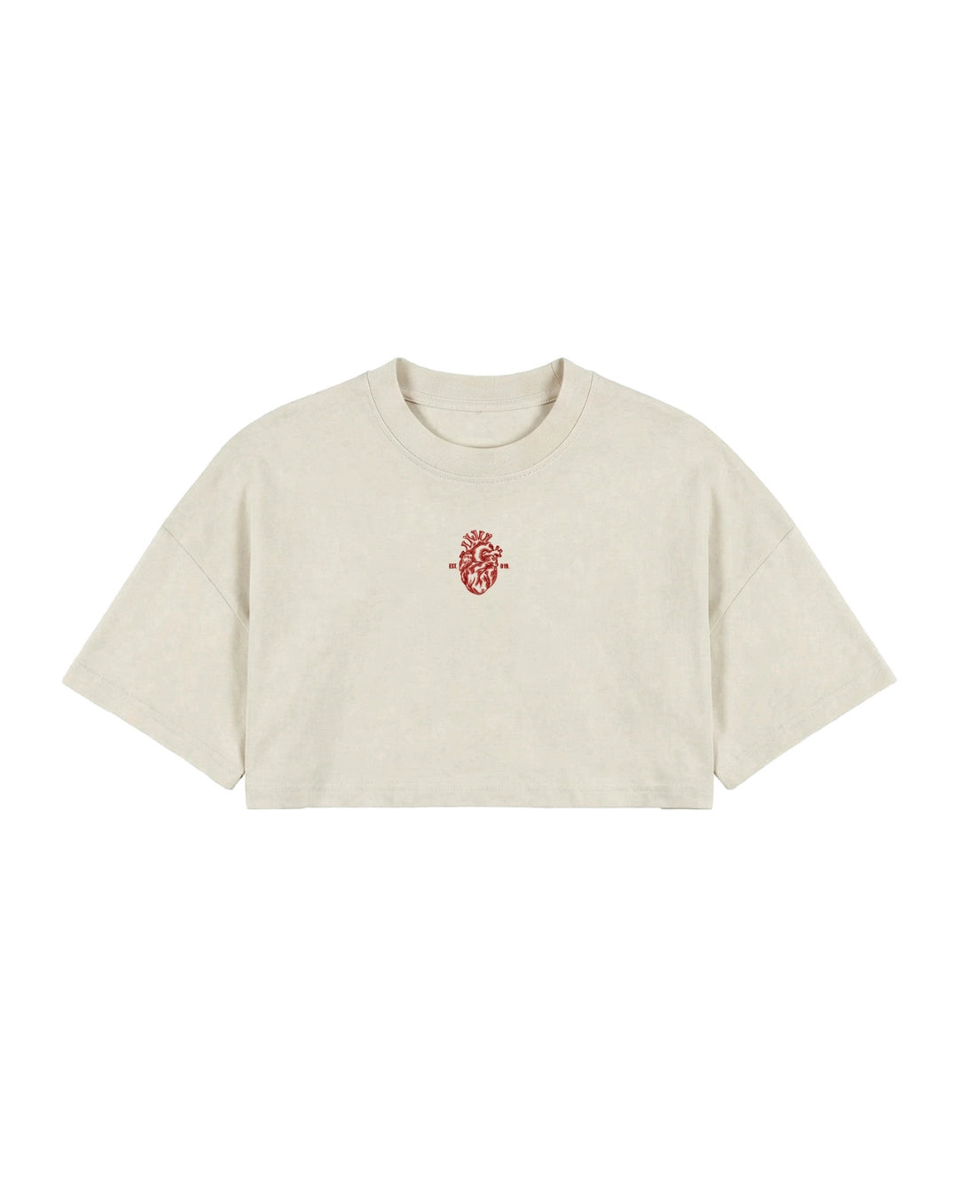 Crop top oversize feelings beige