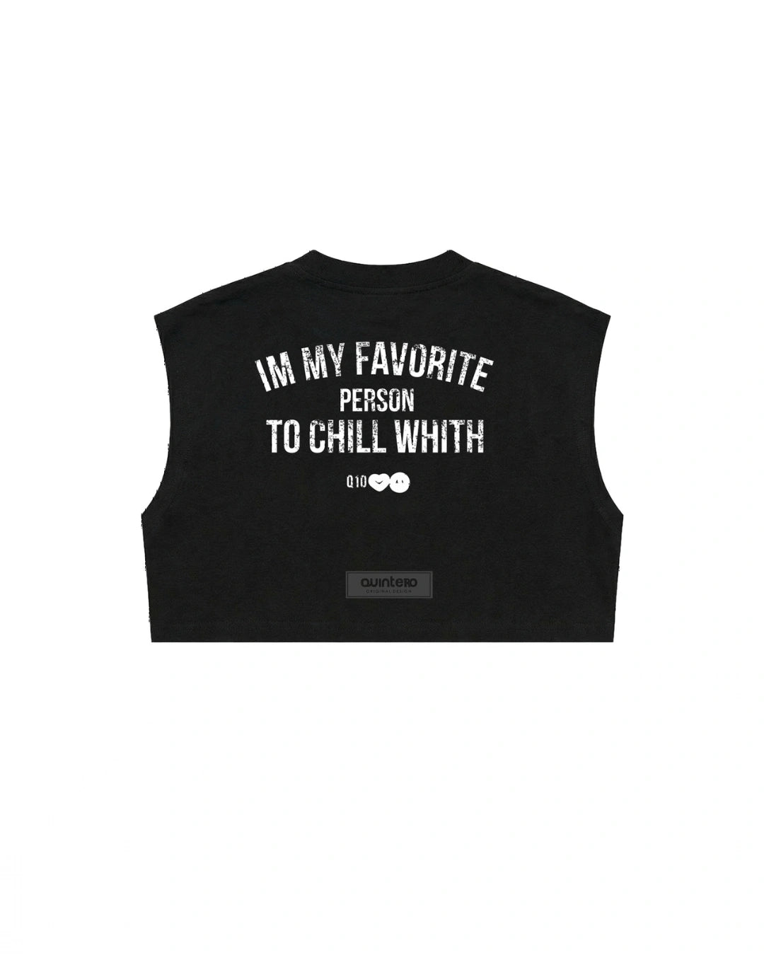 Oversize Crop Top Love The Process Negro