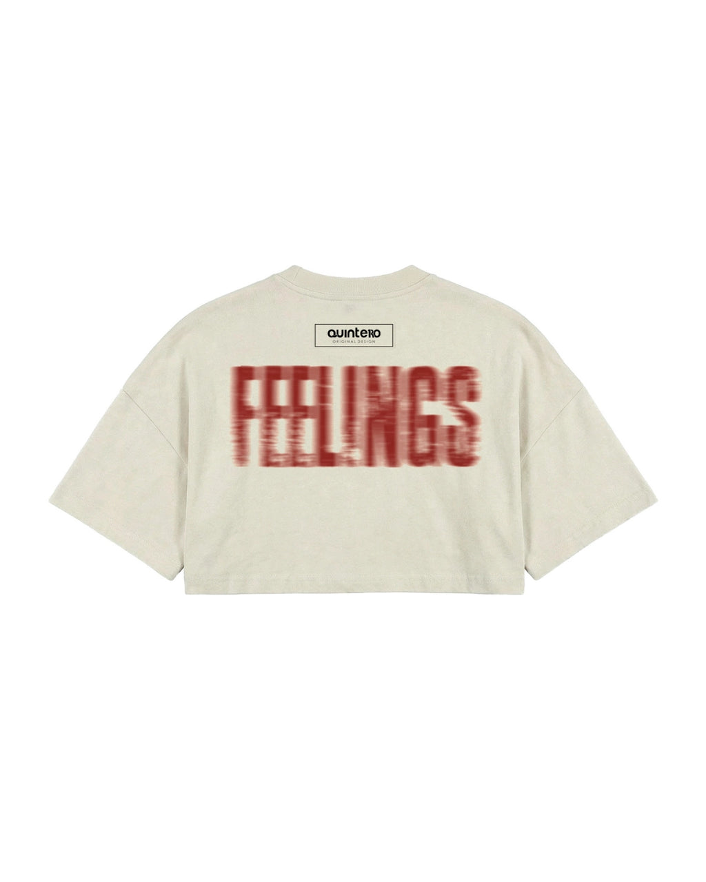 Crop top oversize feelings beige