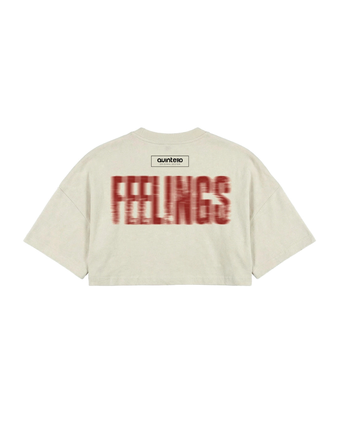Crop top oversize feelings beige