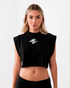 Oversize Crop Top Love The Process Negro